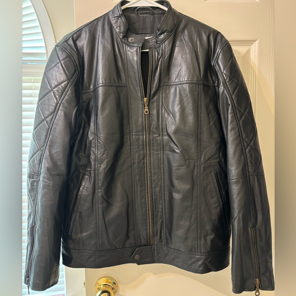 Men's Black Leather Jacket